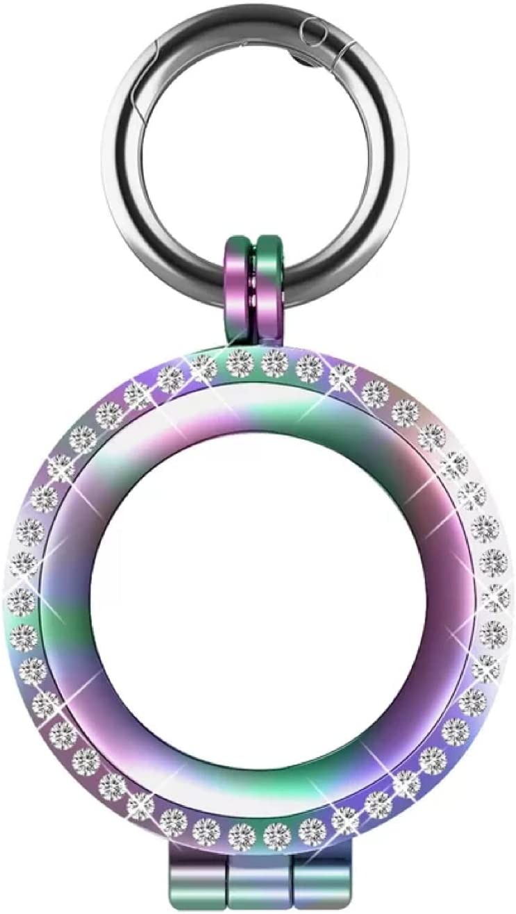 Diamond Glitter Crystal AirTag Tracker Holder Loop Case Cover RING Key